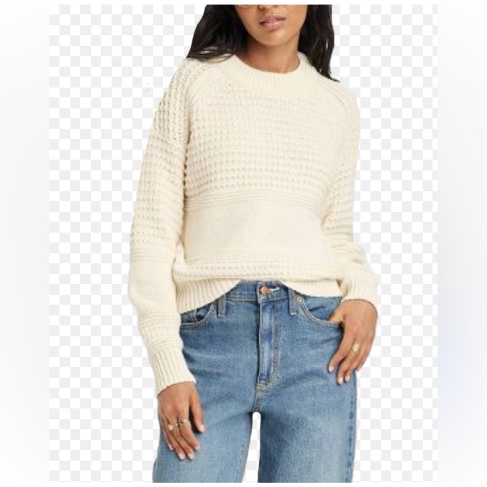 Universal Thread Pullover Knit Sweater Women's Size XS Cream Long Sleeve